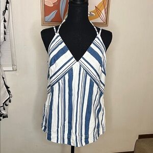 Universal Thread Striped Denim Tank Top Size M